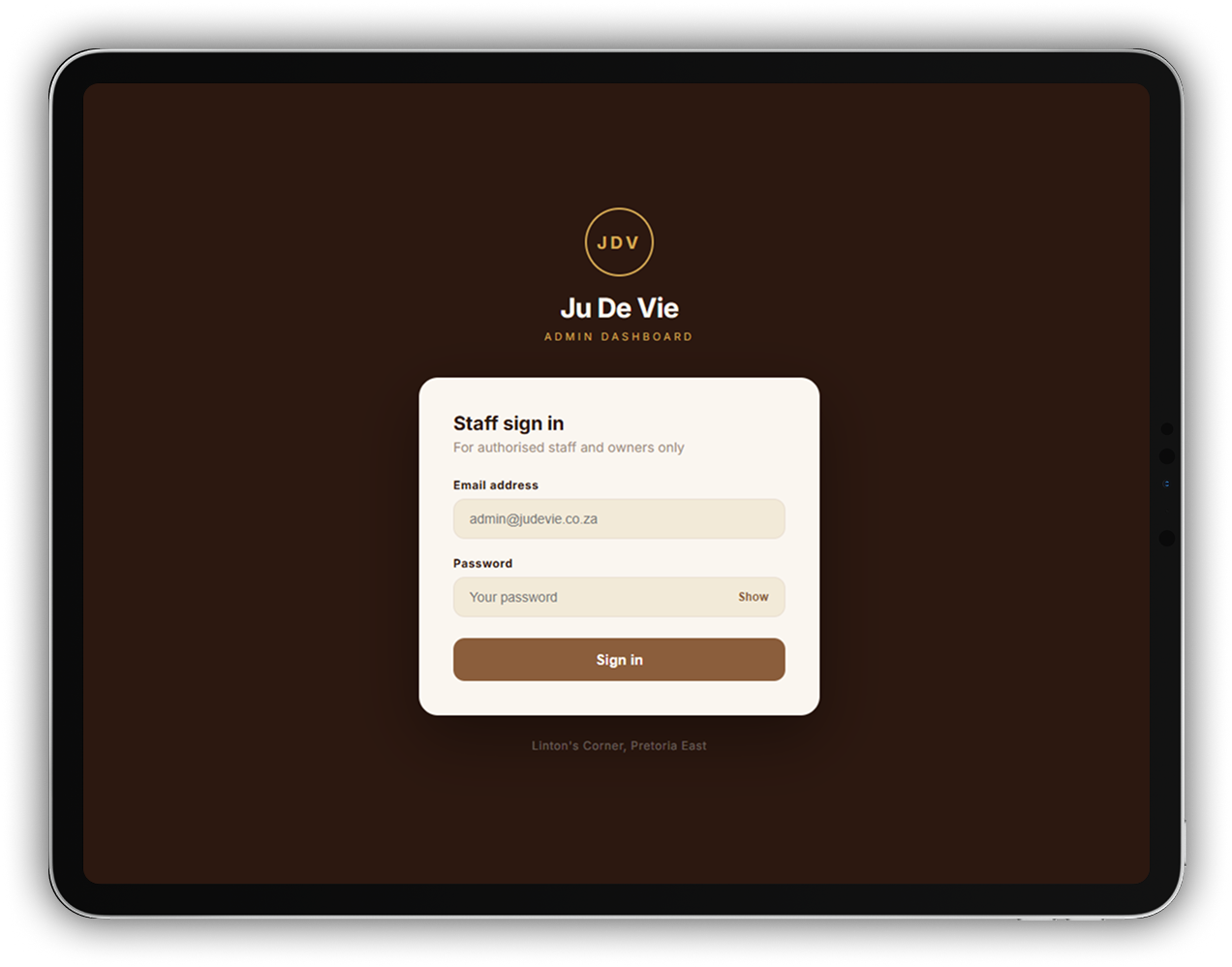 Ju De Vie - Admin Dashboard